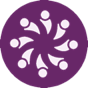 A purple circle with people in the center

Description automatically generated