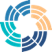 A circular logo with different colored lines

Description automatically generated